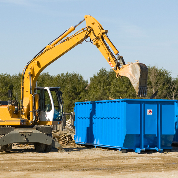 are there any restrictions on where a residential dumpster can be placed in Caryville